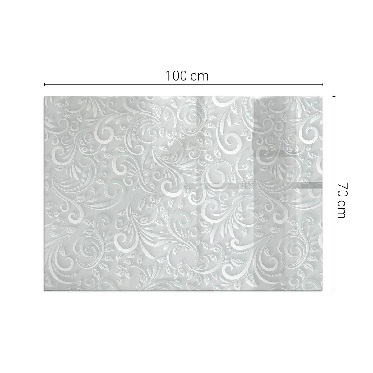 GLASPLATTE für Kamin 100x70 cm - Grau, Glas (100/70/0.4cm) - TULUP