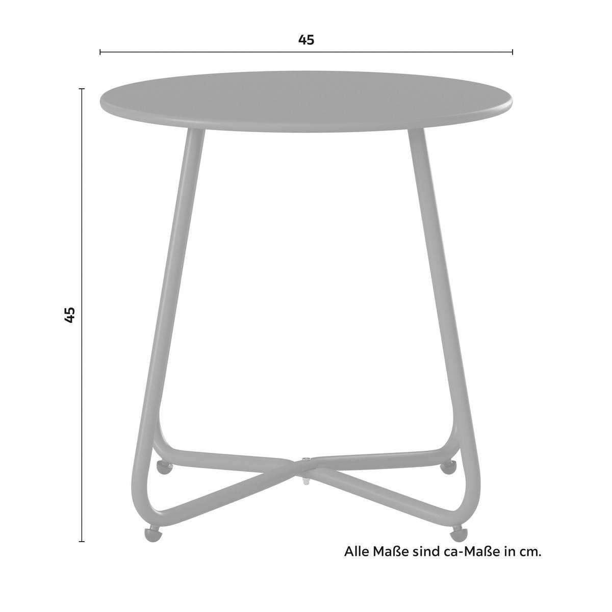 GARTENBEISTELLTISCH Uni Grün ca. 45 / 45 cm - Grün, Metall (45/1/45cm) - Mömax