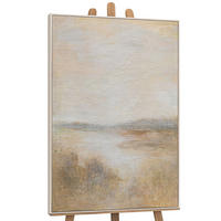 GEMÄLDE Nebeliger Morgen Schattenfugenrahmen Beige 120x80 cm - Beige, Holz (120/80cm) - YS-art gallery