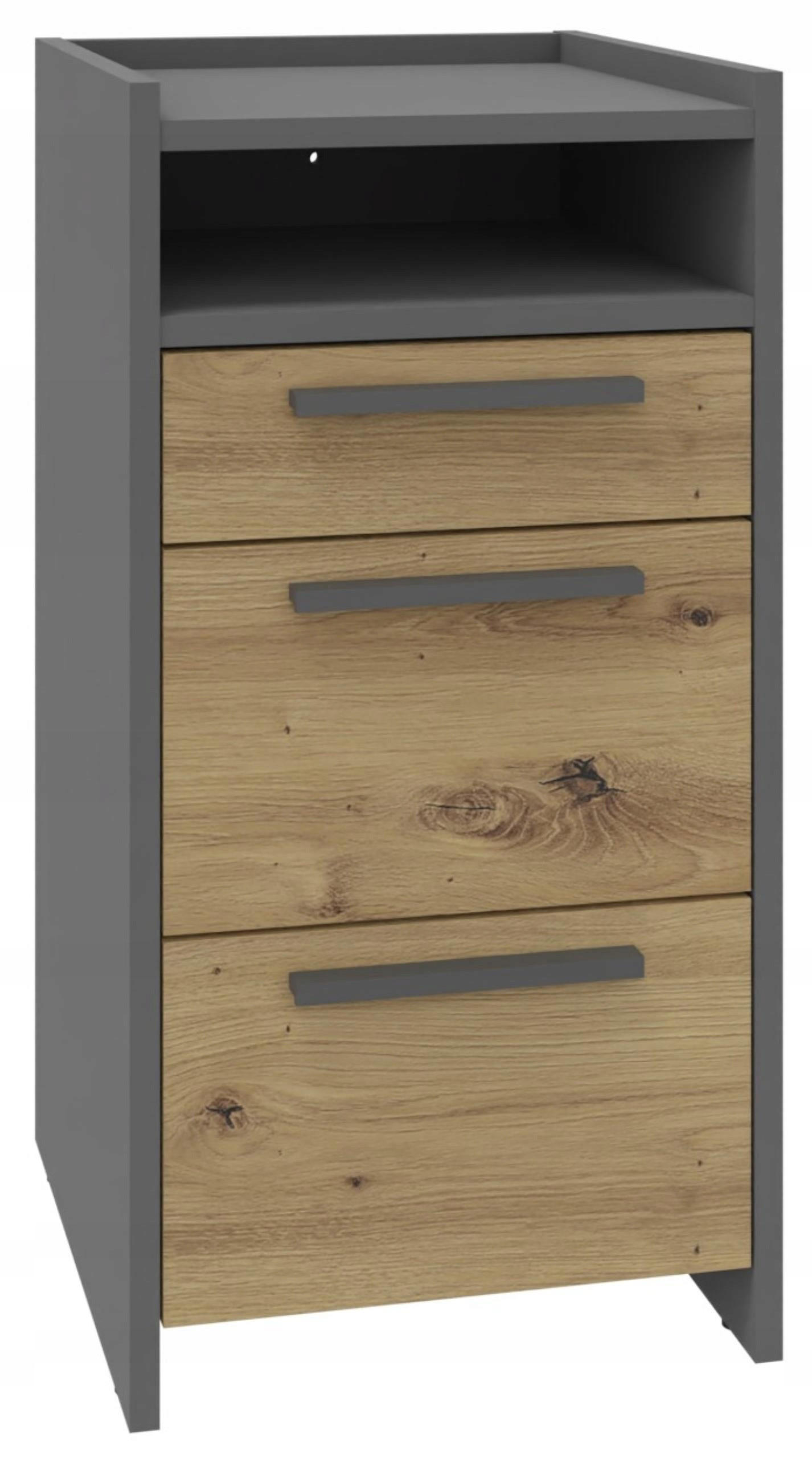 KOMMODE ALTIVO 2SW1SNO Anthrazit-Artisan Eiche 36/35,6/70,4 cm - Anthrazit/Eiche Artisan, Holzwerkstoff (36/70.4/35.6cm) - Matkam Möbel