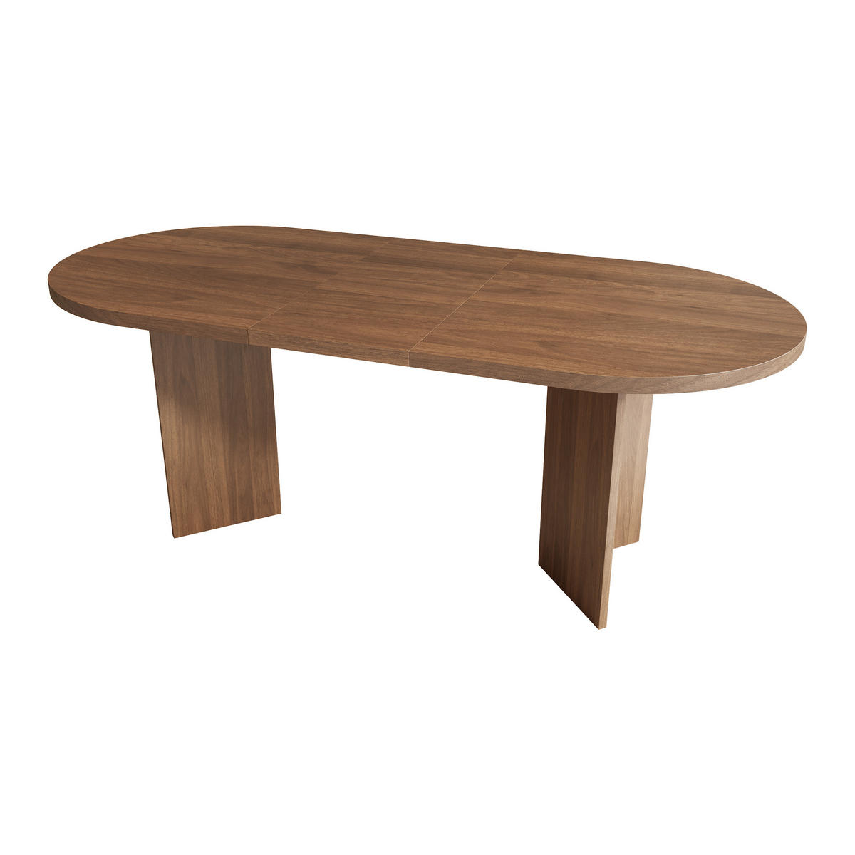 ESSTISCH 200x90cm Nussbaum Abgerundete Ecken Dicke Platte - Walnussfarben, Holzwerkstoff (90/200/75cm) - FLIEKS