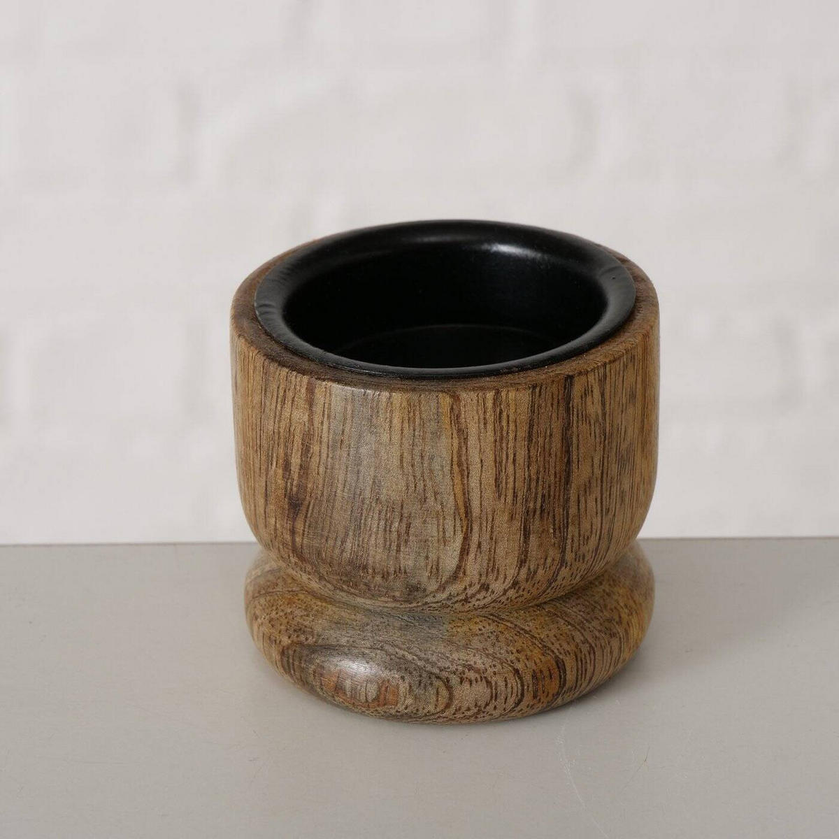 KERZENHALTER Mangoholz Numli 2er-Set - Braun, Holz (5.5/7/5.5cm) - Boltze Home