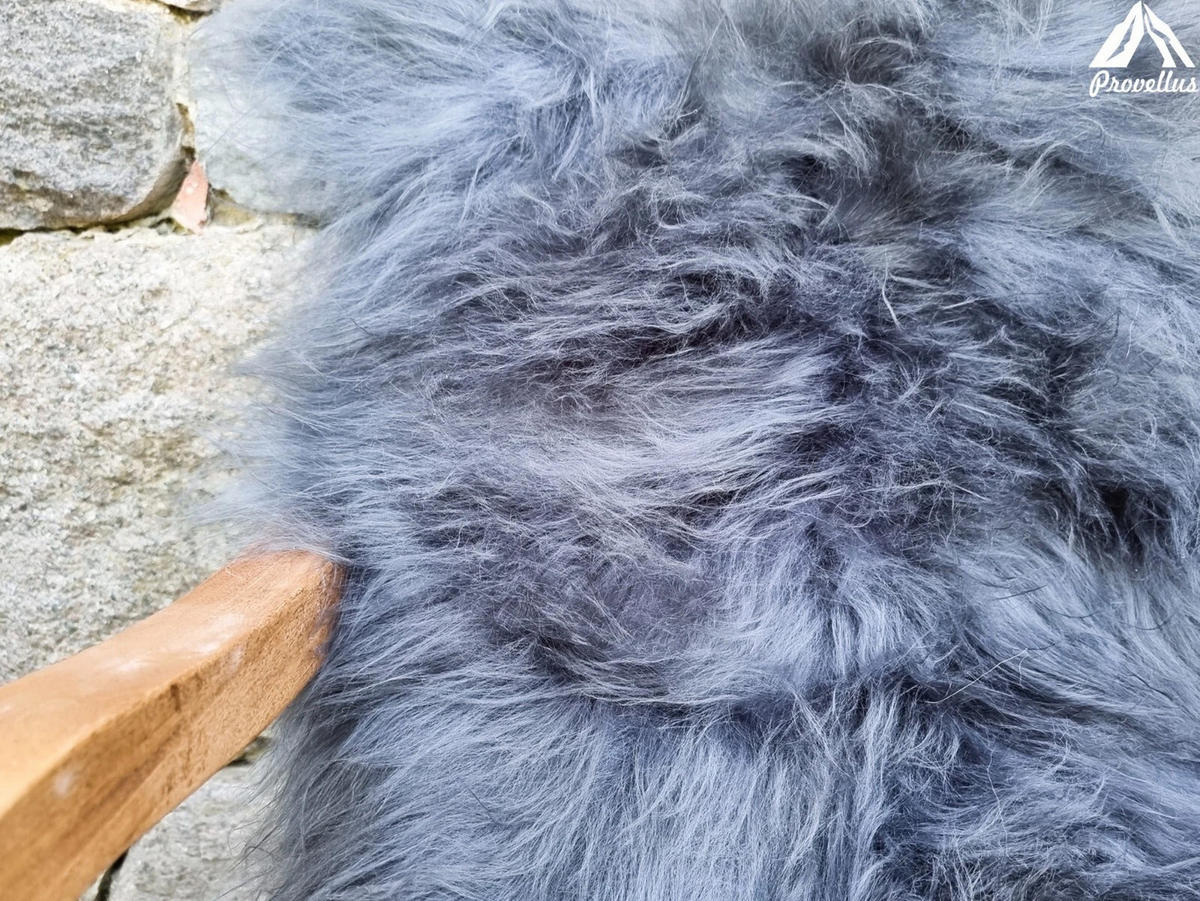 SCHAFFELL Langhaar skandinavisch weich chromfrei Silber Grau ca. 125 cm - Silberfarben/Grau, Fell (70/125cm) - Provellus