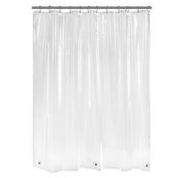 DUSCHVORHANG – Breite 180 x Höhe 200 cm – Inklusive Haken - Klar, Kunststoff (180/200cm)