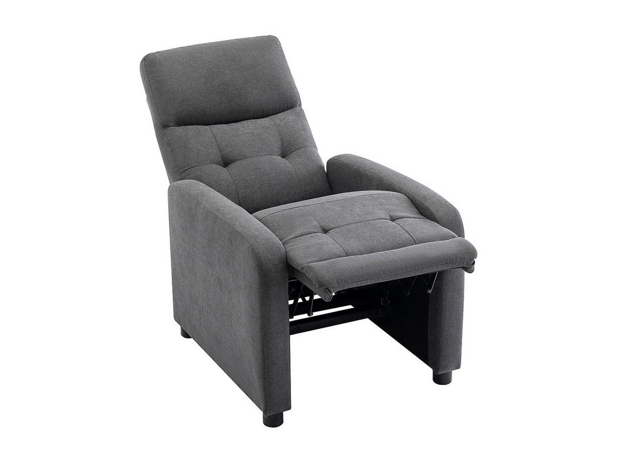 RELAXSESSEL - Stoff - Anthrazit - JARAMILO - Anthrazit, Textil (65/98/93cm) - Vente-Unique