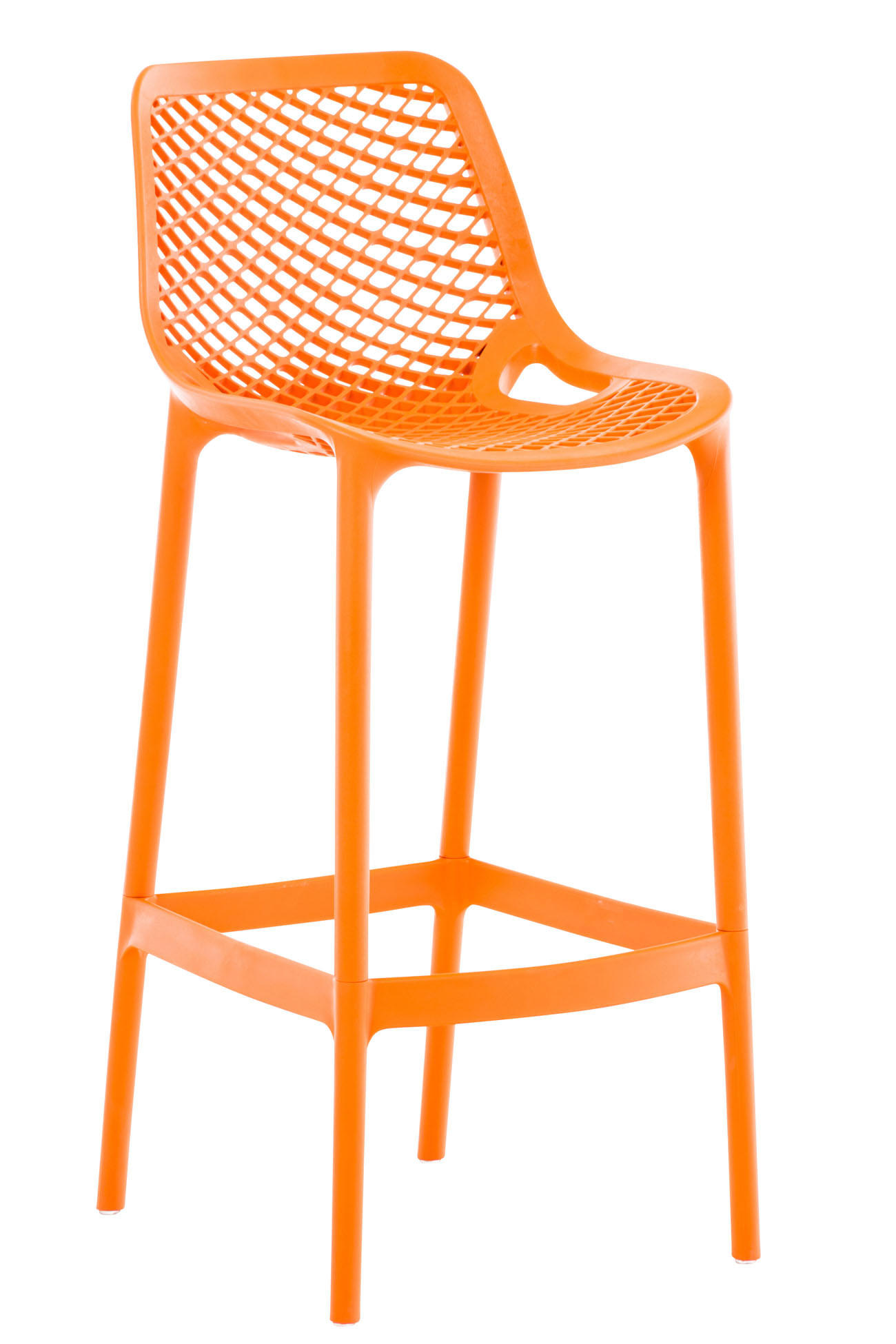 BARHOCKER modern Orange LORL Kunststoff 105x45x53 cm - Orange, Kunststoff (45/105/53cm) - DELUKE