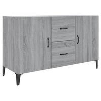 SIDEBOARD mit 2 Türen, 2 Schubladen 100/36/60 cm aus Holzwerkstoff Grau Sonoma Dekor - Silbereichenfarben, Holz (100/60/36cm) - vidaXL
