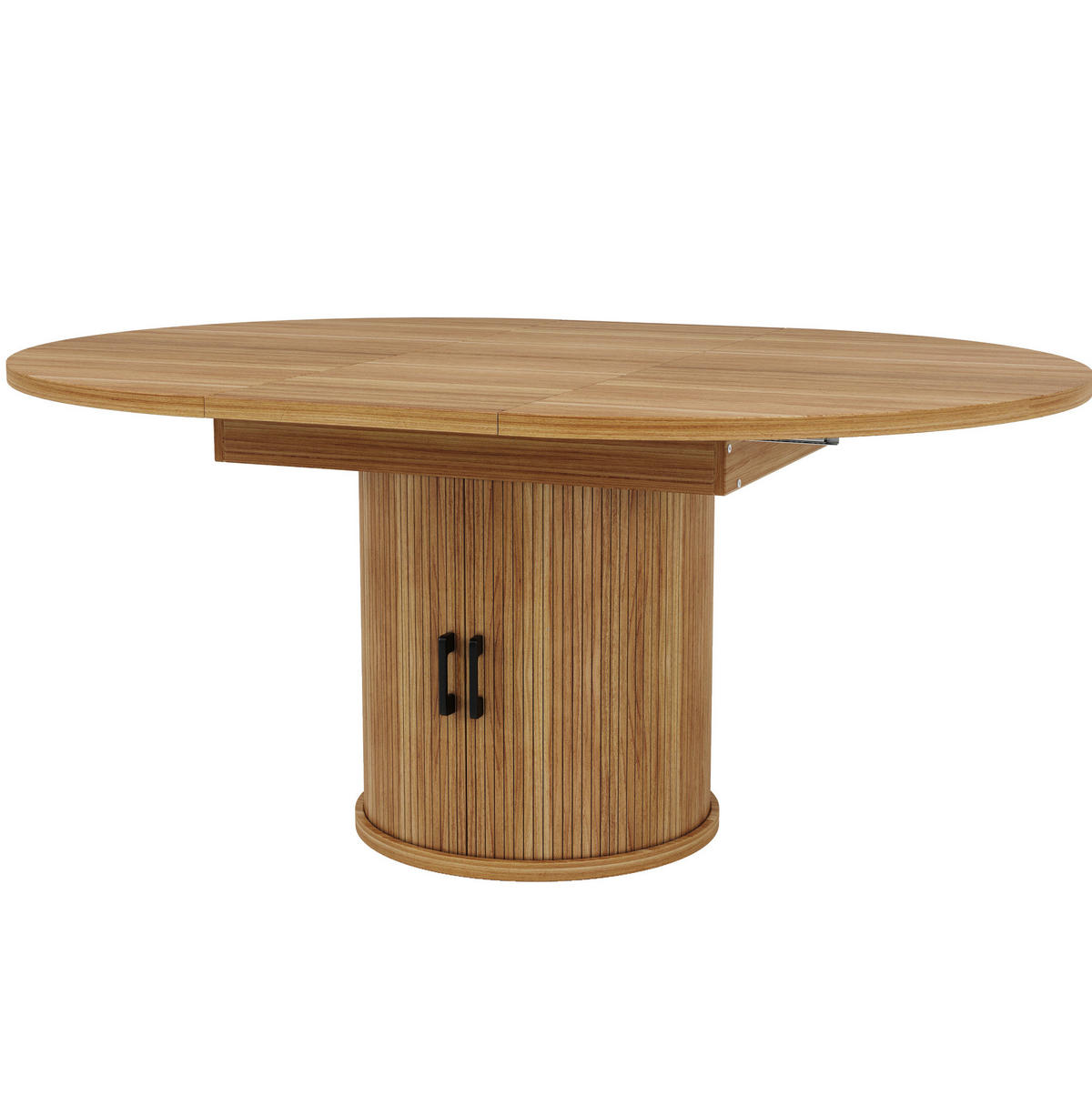 ESSTISCH ausziehbar Ø 118-158 x 118 x 76,8 cm MDF Walnut - Braun, Holzwerkstoff (118/118/76.8cm) - Meubliv