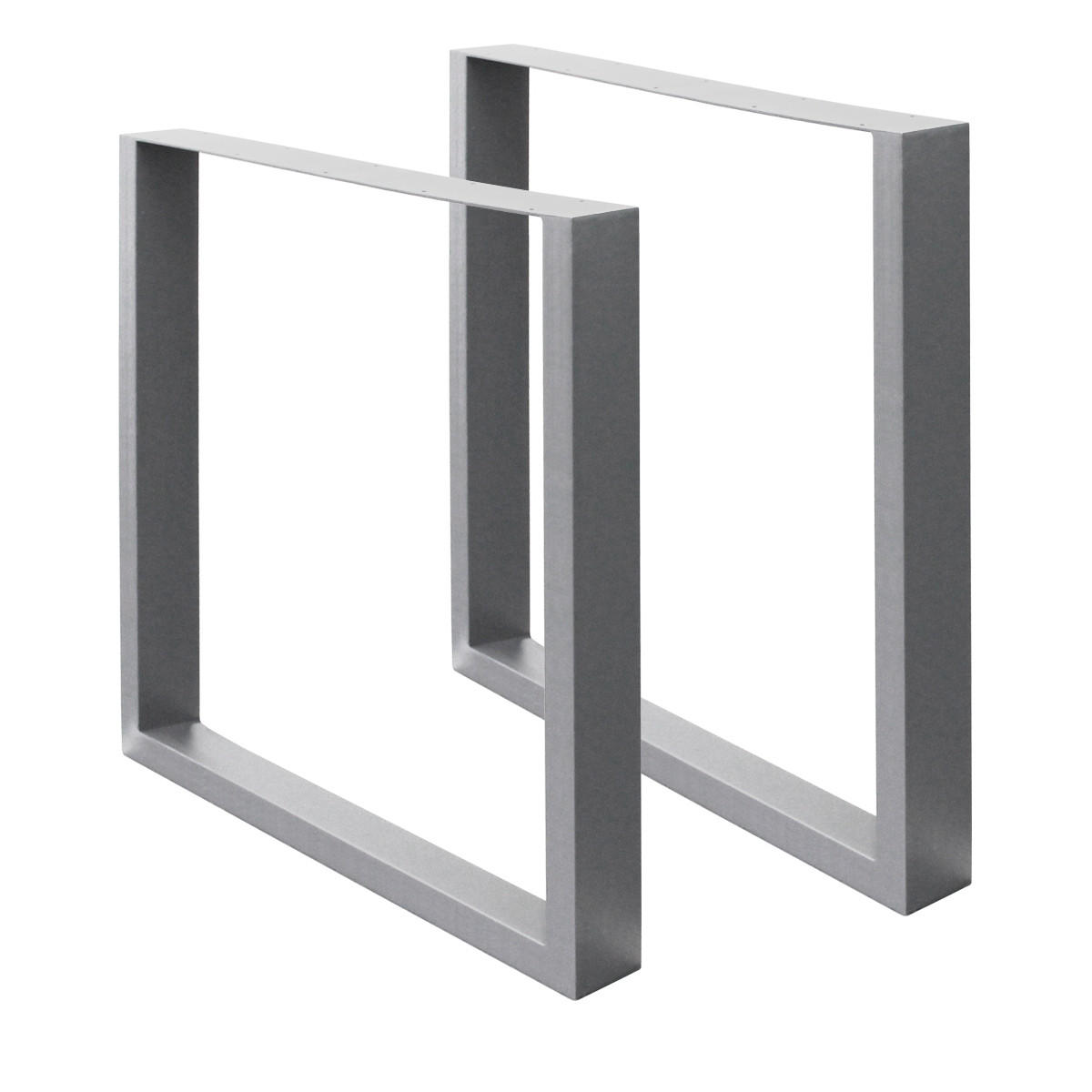 TISCHBEINE 2er Set 60 x 72 cm Grau - Grau, Metall (60/8/72cm) - ECD-Germany