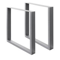 TISCHBEINE 2er Set 60 x 72 cm Grau - Grau, Metall (60/8/72cm) - ECD-Germany