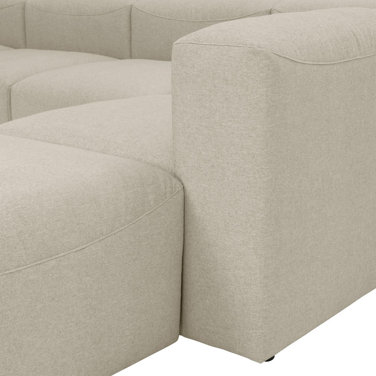 WOHNLANDSCHAFT 3 Kattrina Flachgewebe creme - Creme, Kunststoff (350/73/250cm) - 58aufmkessel