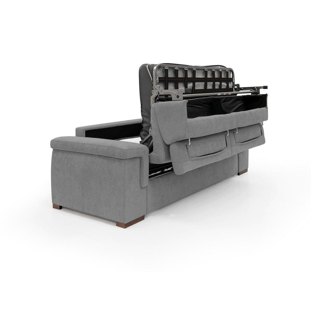 SCHLAFSOFA Giunone - Grau, Textil (220/100/95cm) - Divani.store