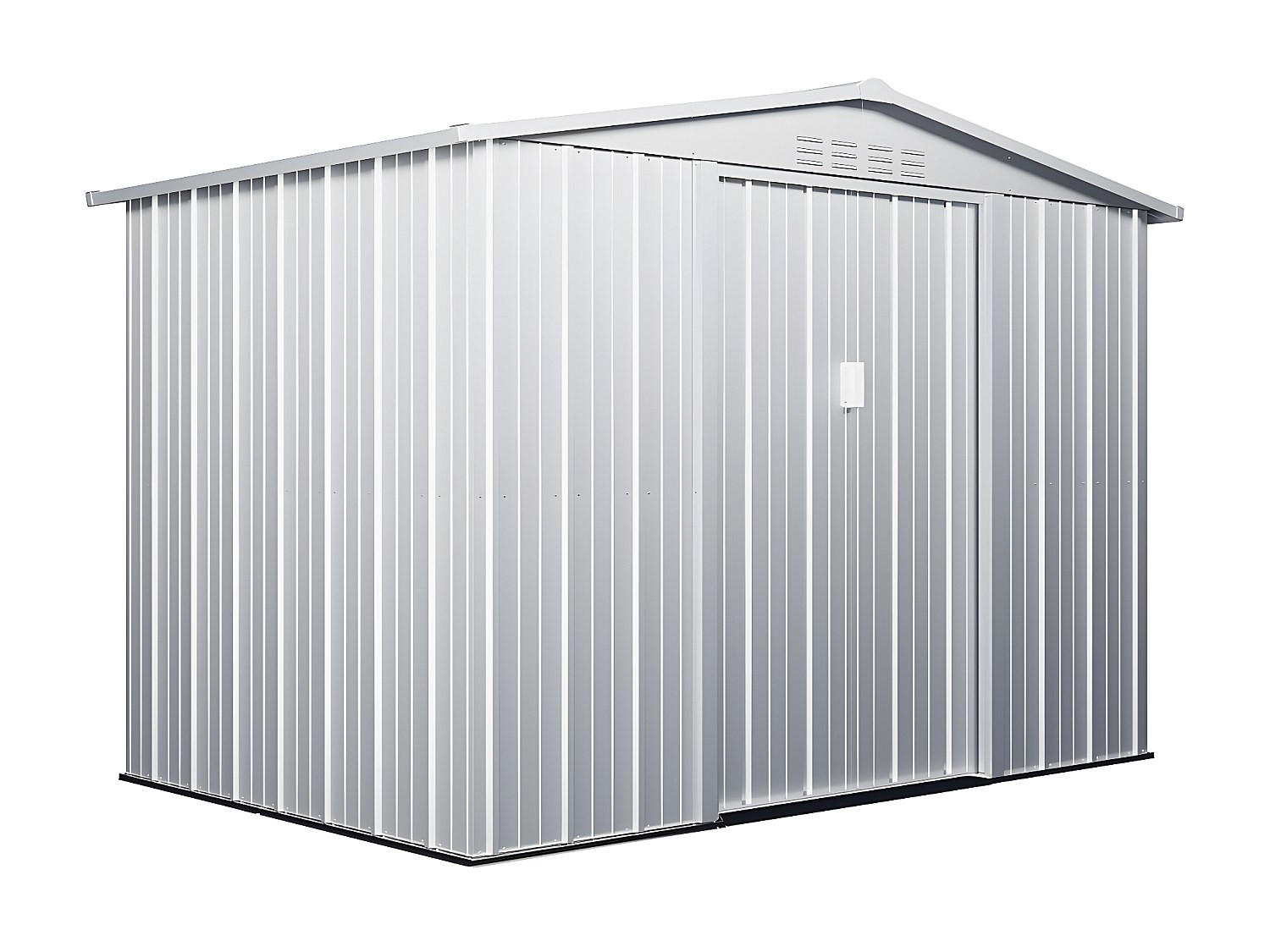 SCHREBERGARTENHAUS - 257 cm x 169 cm - metall - hellgrau Linus - Hellgrau, Metall (257/192/169cm) - Vente-Unique