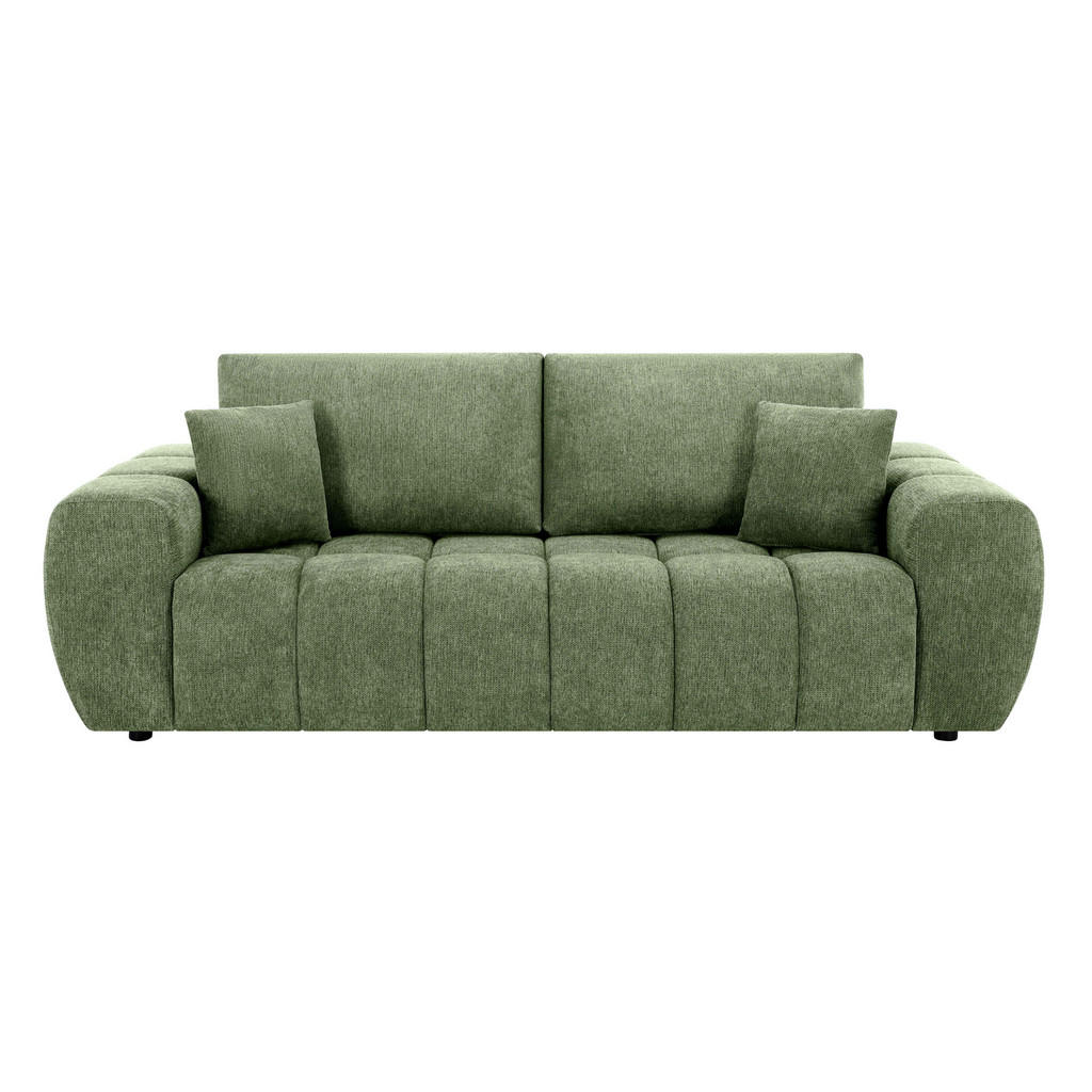 Thumbnail - Oviala Sofa, Grün, Textil, 3-Sitzer, Rechteckig, 100x90x238 cm, Wohnzimmer, Sofas & Couches, Sofas, 3-Sitzer Sofas