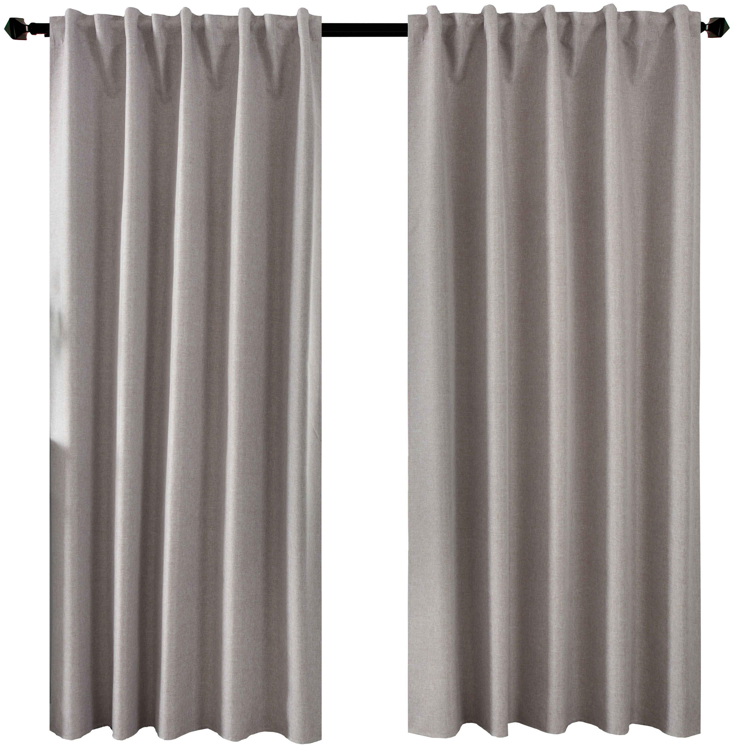 VORHANG 2ER SET BOSTON DARK HxB 175x140 cm Taupe - Taupe, Textil (140/175cm) - Gardinenbox
