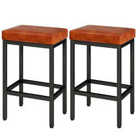 BARHOCKER 2er Set Karamell Braun 66 cm - Braun, Kunststoff (42/66/29cm)