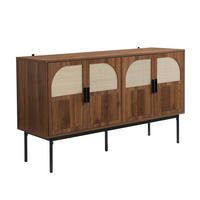 KOMMODE aus MDF 140x40x80cm in Natur mit Rattan-Optik - Naturfarben, Holzwerkstoff (140/80/40cm) - Modfu