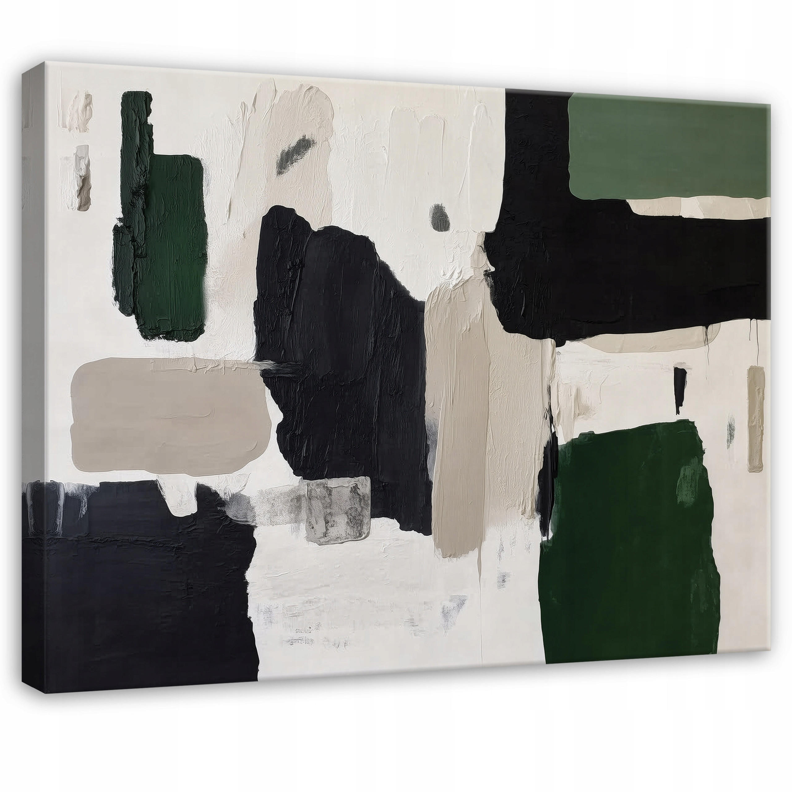 LEINWANDBILD Abstrakt Morceau Schwarz 120x80 cm - Multicolor, Holzwerkstoff (120/80cm) - Wallarena