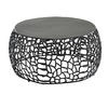 COUCHTISCH mit Aststruktur, lackiertes Aluminium, handgefertigt, Ablagefläche, Schwarz 66x66x30 cm - Schwarz, Metall (66/66/30cm) - KADIMA DESIGN