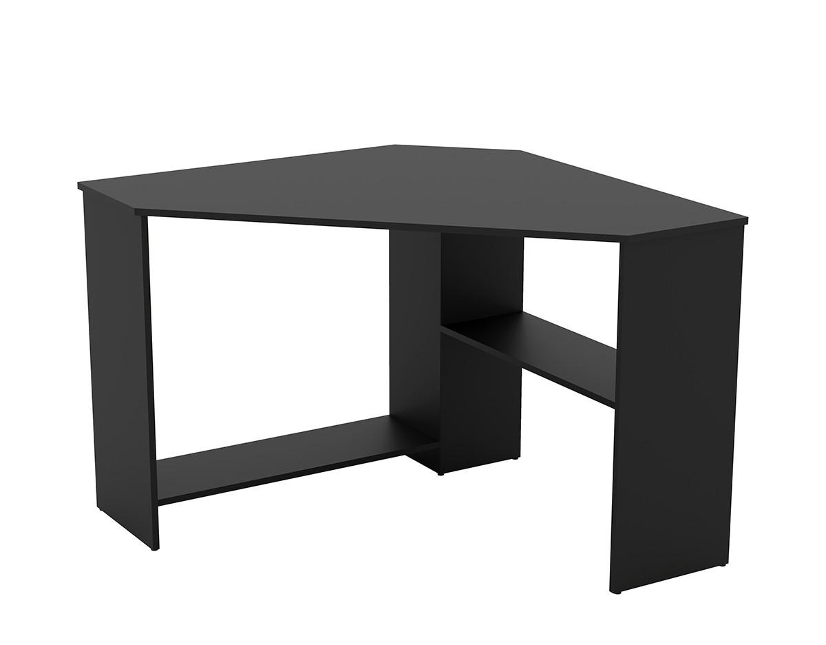 SCHREIBTISCH SPAZIO 80x80x73 cm Bürotisch Computertisch, Schwarz - Schwarz, Holzwerkstoff (80/80/73cm) - MASSENO
