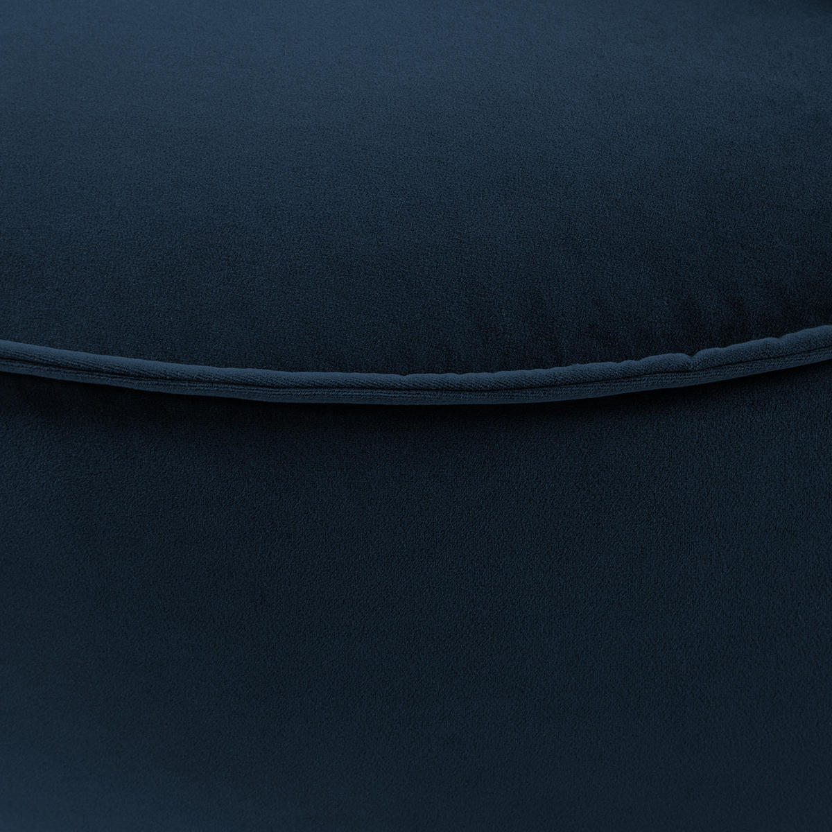 OTTOMANE - modular - Schwarz/Dunkelblau, Kunststoff/Textil (126/82/154cm) - home24
