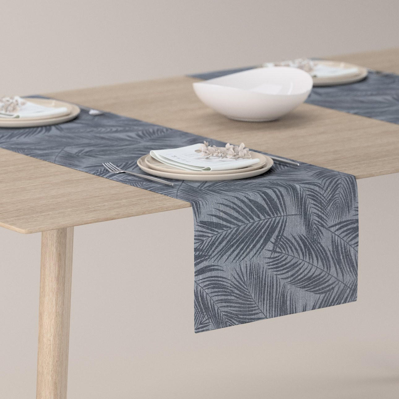 TISCHLÄUFER Venice, schwarz, 40x130 cm - Grau, Textil (40/130cm) - Dekoria