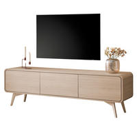 TV-LOWBOARD Eiche natur skandinavisch 180 cm, TV Unterteil mit Push-to-Open - Eichefarben, Holz/Holzwerkstoff (180/53/39cm) - Furn.Design