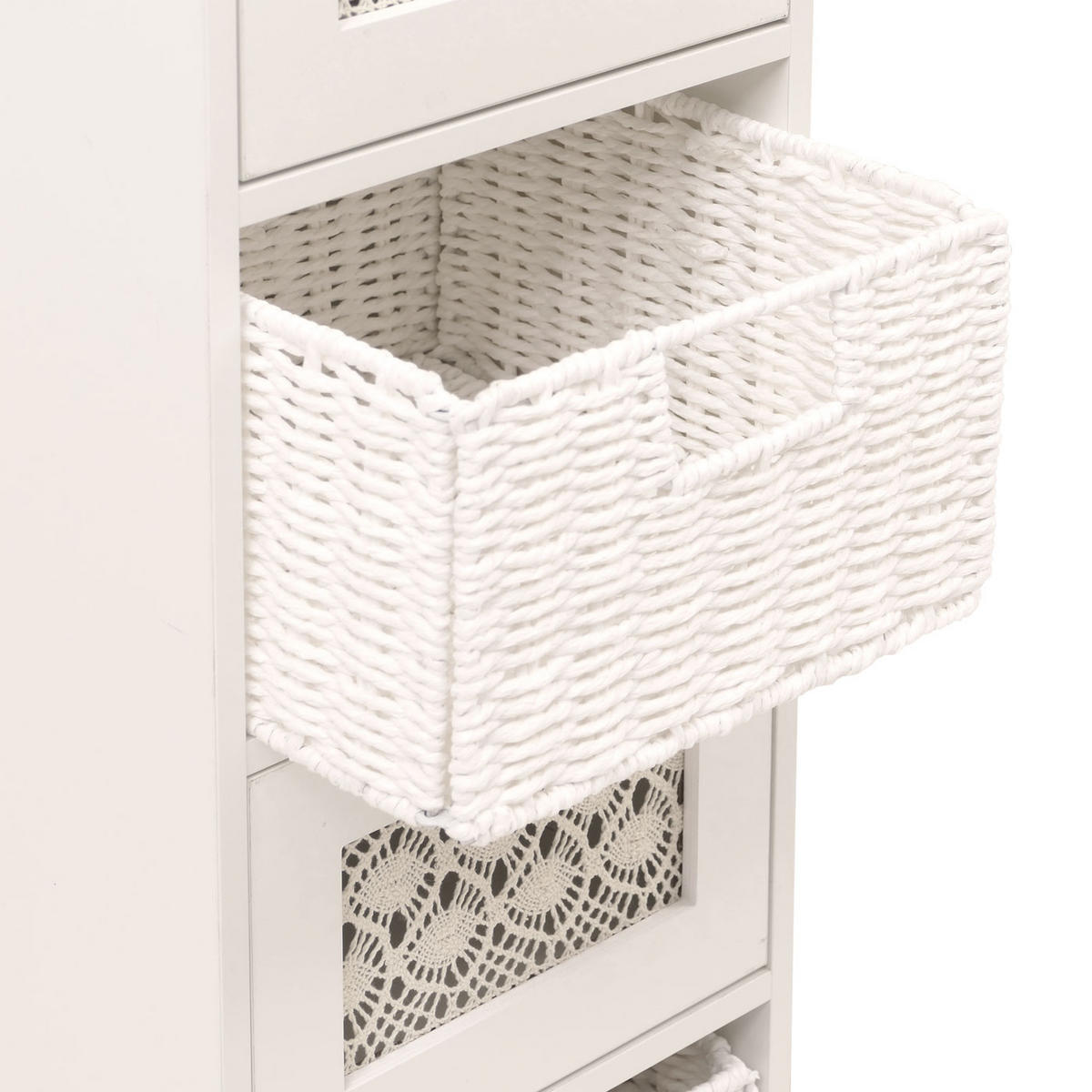 KOMODA Bílá - bílá, dřevo (30/82/30cm) - MCW