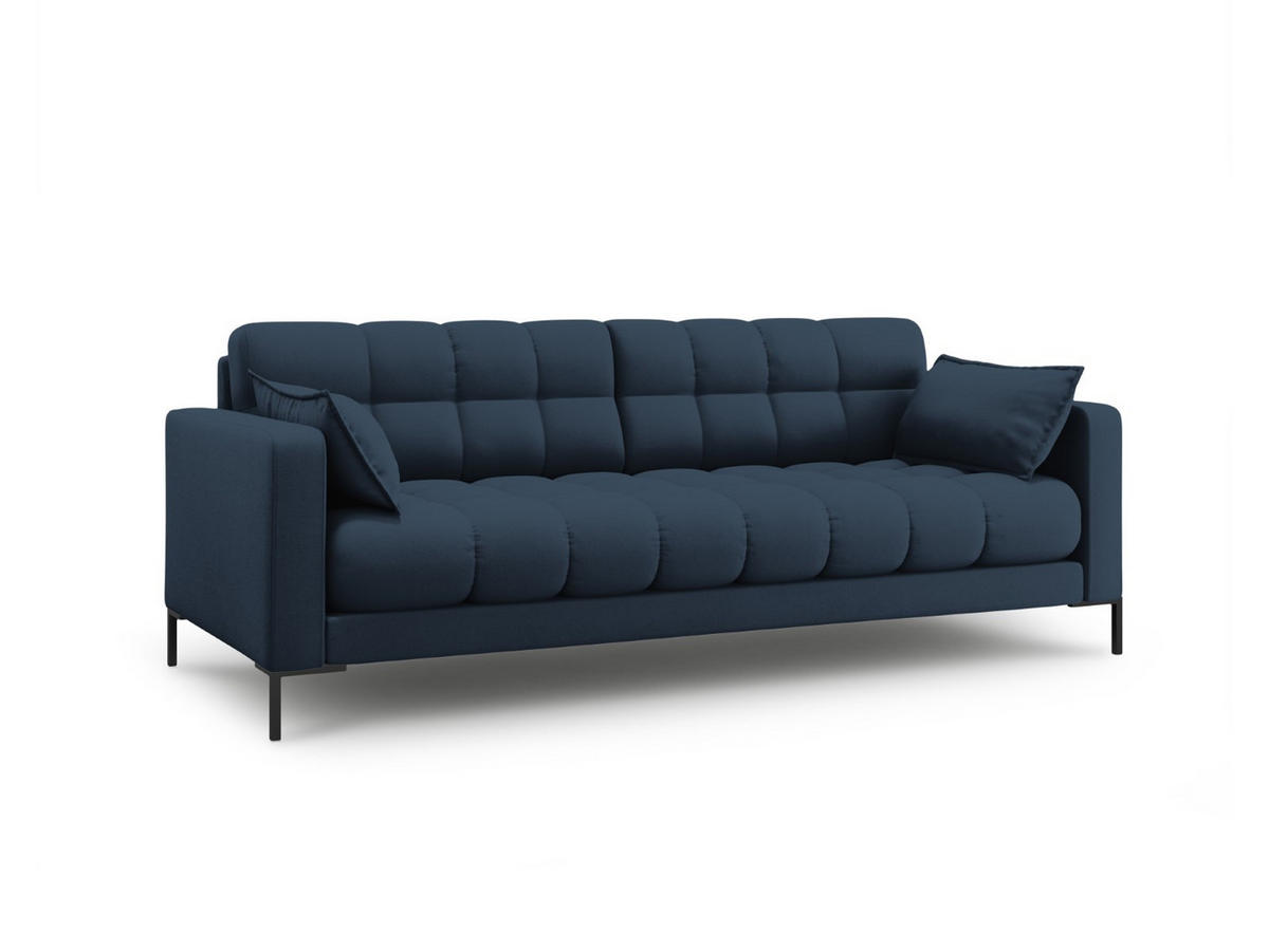 SOFA Mamaia aus strukturiertem Stoff blau 3 Sitzplätze - Blau, Textil (92/75/177cm) - Micadoni