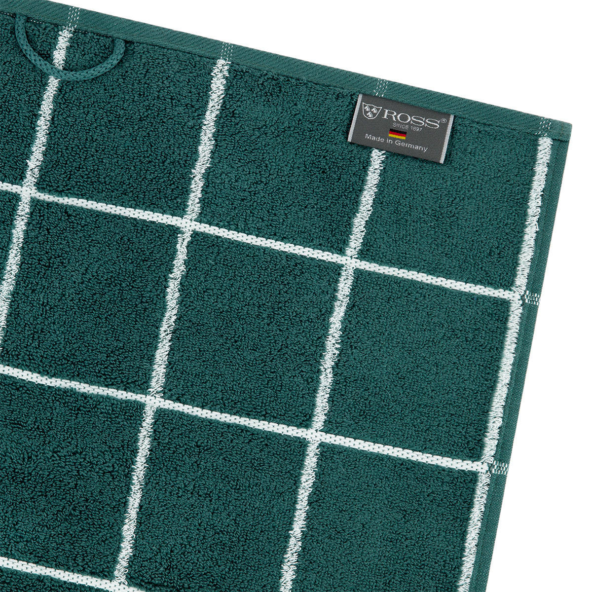 DUSCHTUCH Sensual Skin Karo 2er-Set - Dunkelgrün, Textil (75/140cm) - Ross