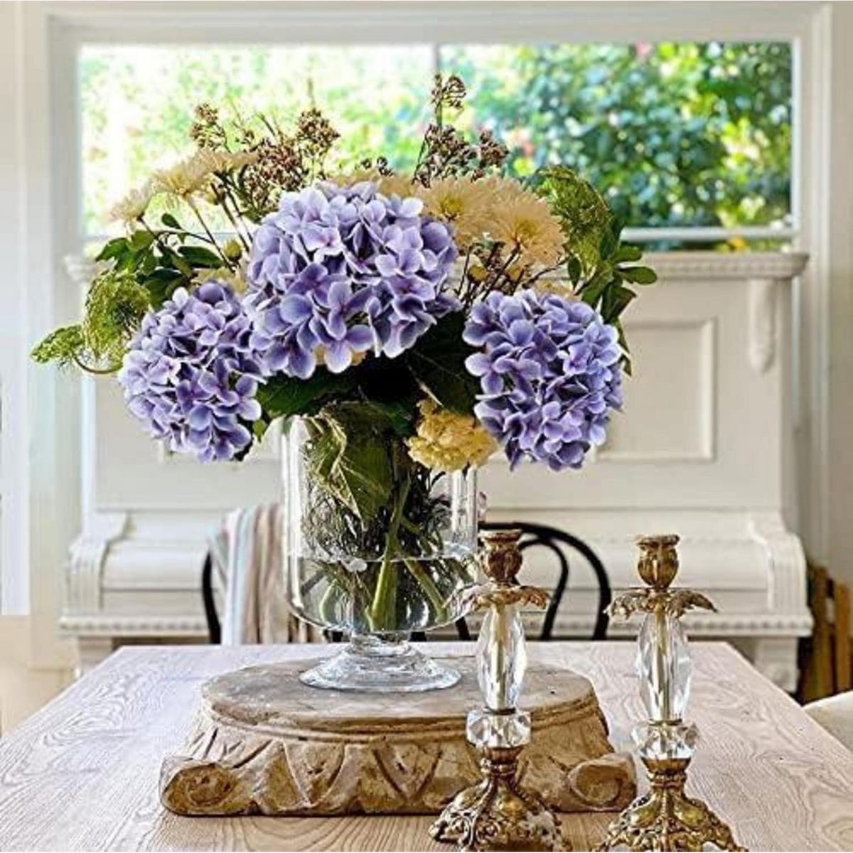 KUNSTBLUME Hortensie Real-Touch 63 cm Medium Purple 2 Stück - Lila, Kunststoff (10cm)