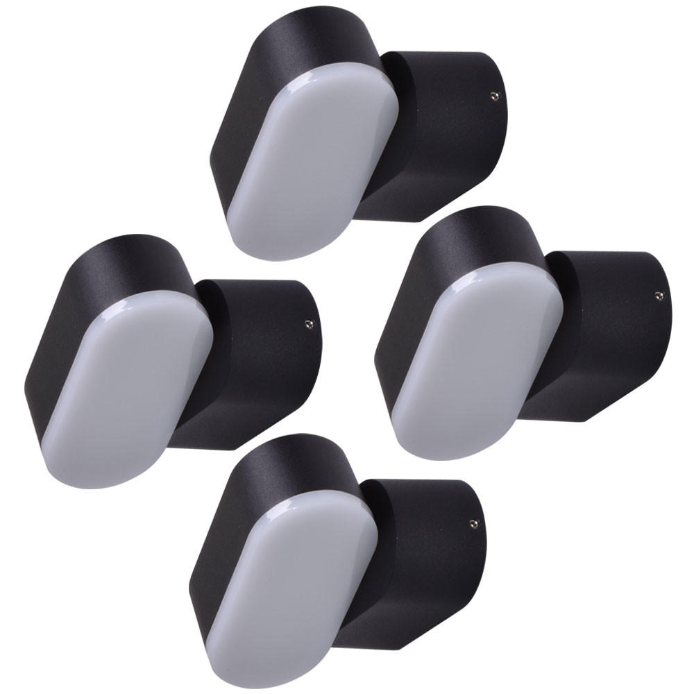 LED AUSSENLEUCHTE Aluminium Schwarz - Schwarz, Metall (9.6/11/9.7cm)