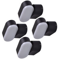 LED AUSSENLEUCHTE Aluminium Schwarz - Schwarz, Metall (9.6/11/9.7cm)