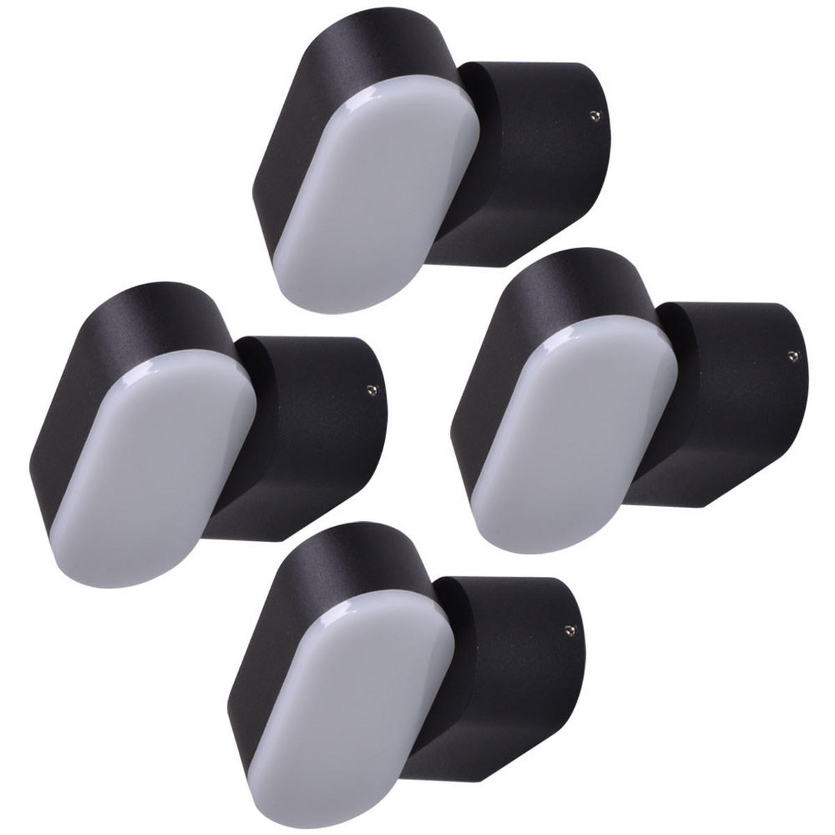 LED AUSSENLEUCHTE Aluminium Schwarz - Schwarz, Metall (9.6/11/9.7cm)