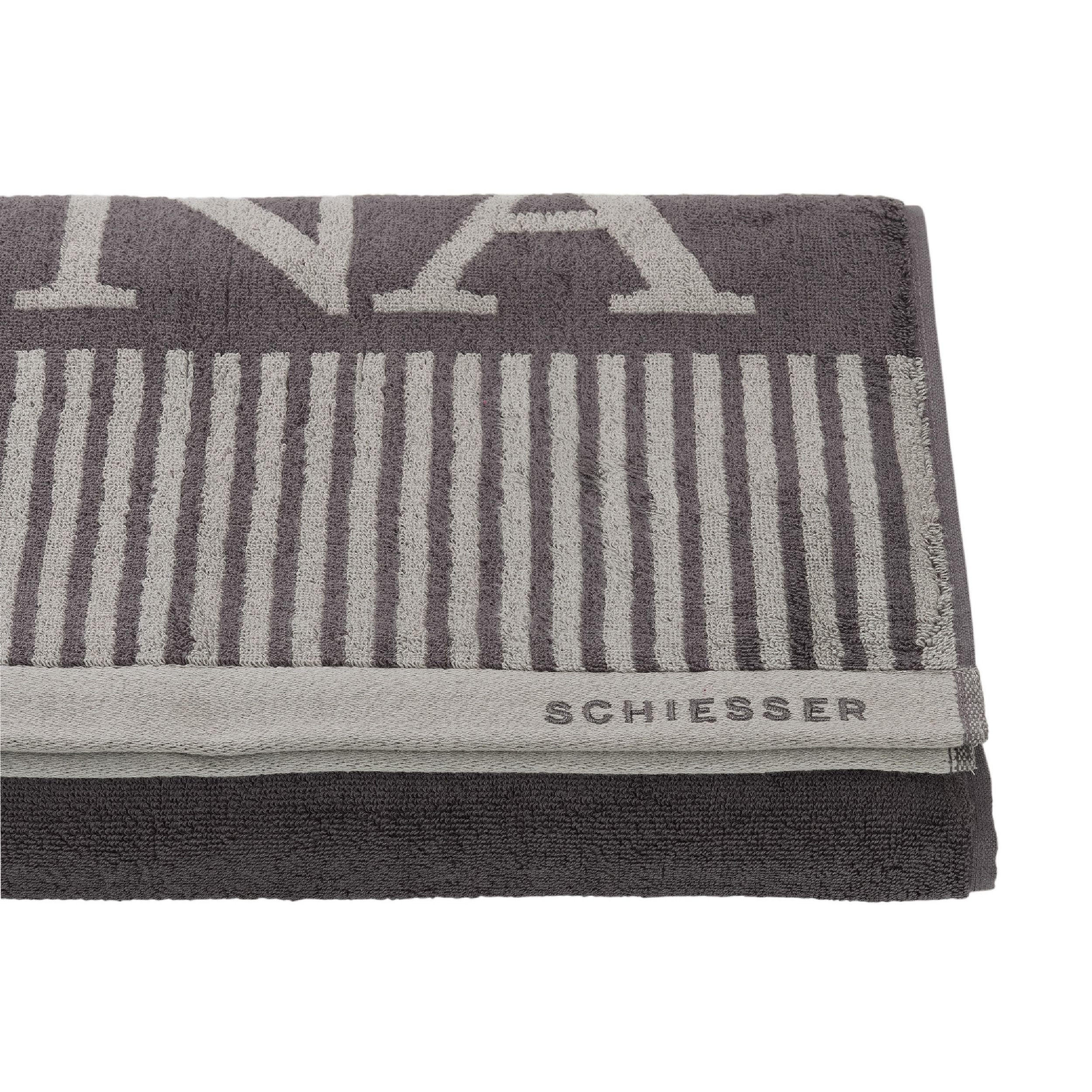 SAUNATUCH Rom - 75x200 cm - Dunkelgrau - Dunkelgrau, Textil (75/200cm) - SCHIESSER