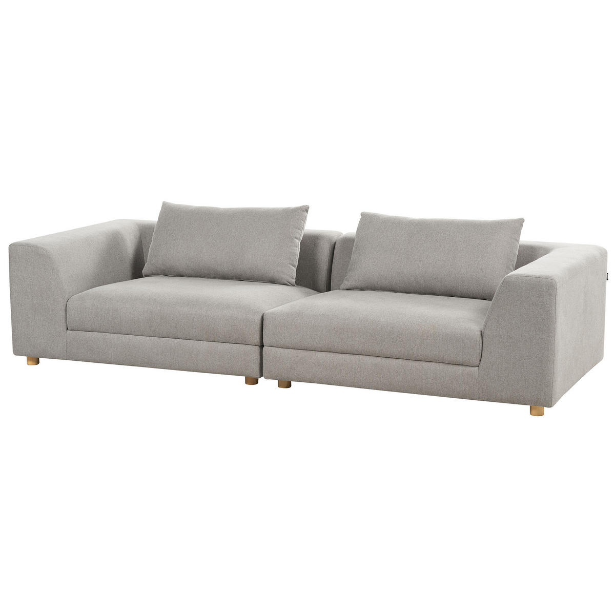 3-SITZER-SOFA hellgrau mit Kissen Lermon - Grau, Textil (260/59/100cm) - Beliani