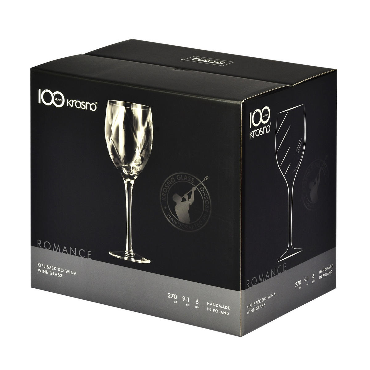 WEISSWEINGLÄSER ROMANCE, 6ER-SET, 270 ml HANDGEFERTIGT - Transparent, Glas (0.27L) - Krosno Glass