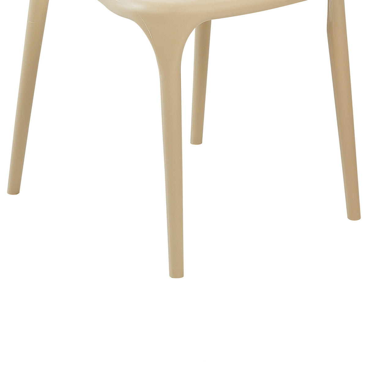 GARTENSTÜHLE 8er-Set Kunststoff sandbeige Gubbio - Beige, Kunststoff (50/76/49cm) - Beliani