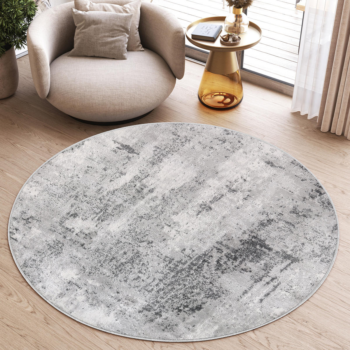 TEPPICH SKY Grau 200/200 cm - Grau, Textil (200/200cm) - Tapiso