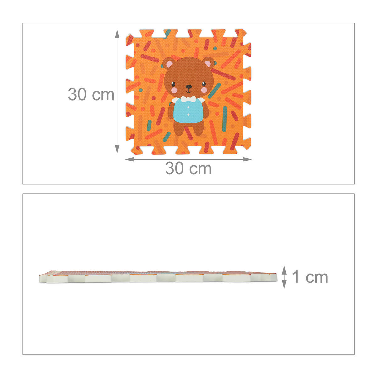 PUZZLEMATTE - Multicolor, Textil (30/30cm) - Relaxdays