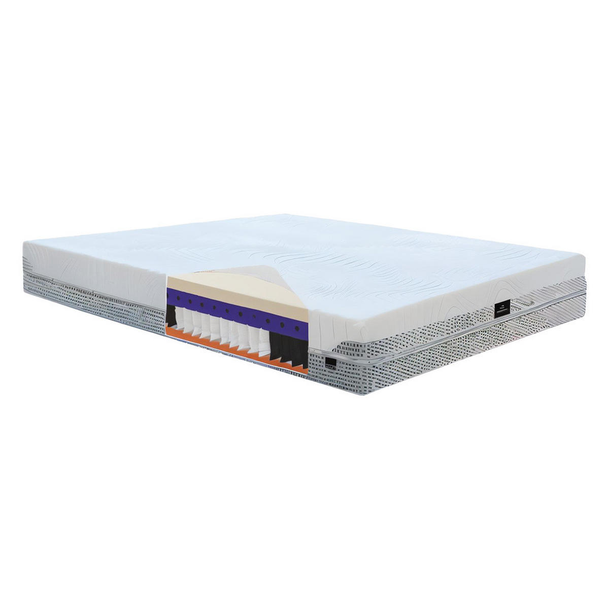 TASCHENMATRATZE Hybrid Mind - Weiß, Textil (160/200cm) - Mr Mattress