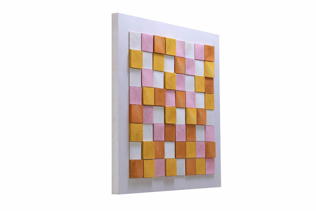 HOLZBILD Bunt 80/80 cm - Multicolor, Holz (5.57/80cm) - KUNSTLOFT