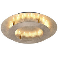 LED DECKENLEUCHTE Gold - Goldfarben, Metall (40/40/8cm)