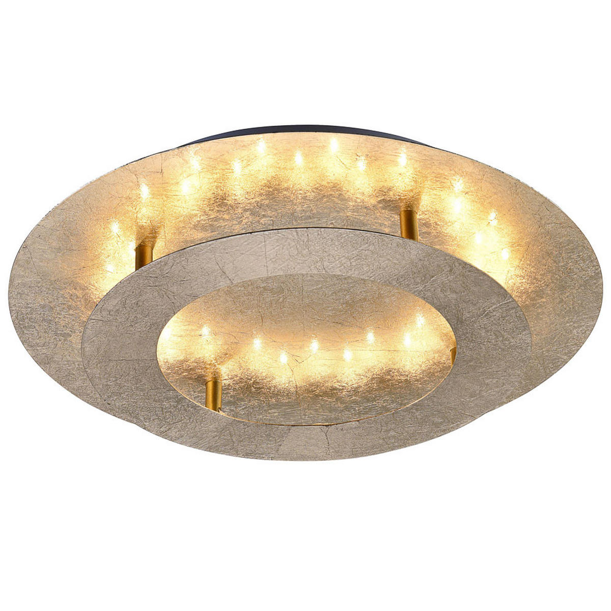 LED DECKENLEUCHTE Gold - Goldfarben, Metall (40/40/8cm)