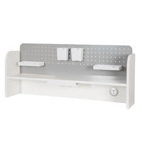 ÍRÓASZTAL-FELÉPÍTMÉNY Smart Grow - fehér/szürke, faalapú anyag/fém (25/102/50cm) - Roba