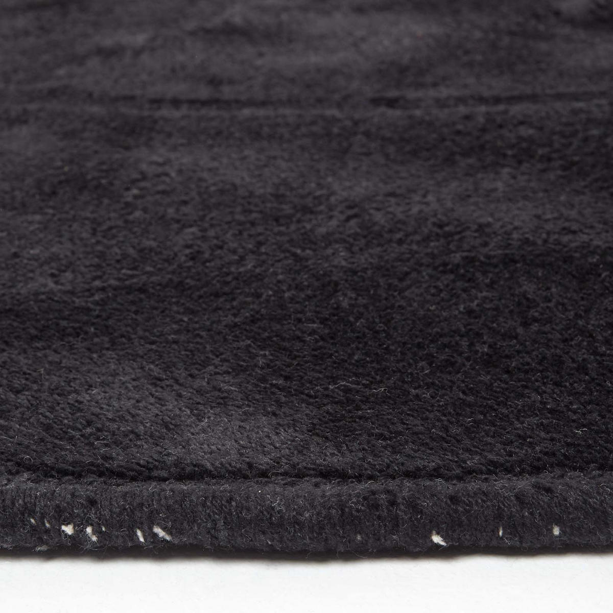 KURZFLOR-TEPPICH rund getuftet 70 cm - Schwarz, Textil (70/70cm) - Homescapes