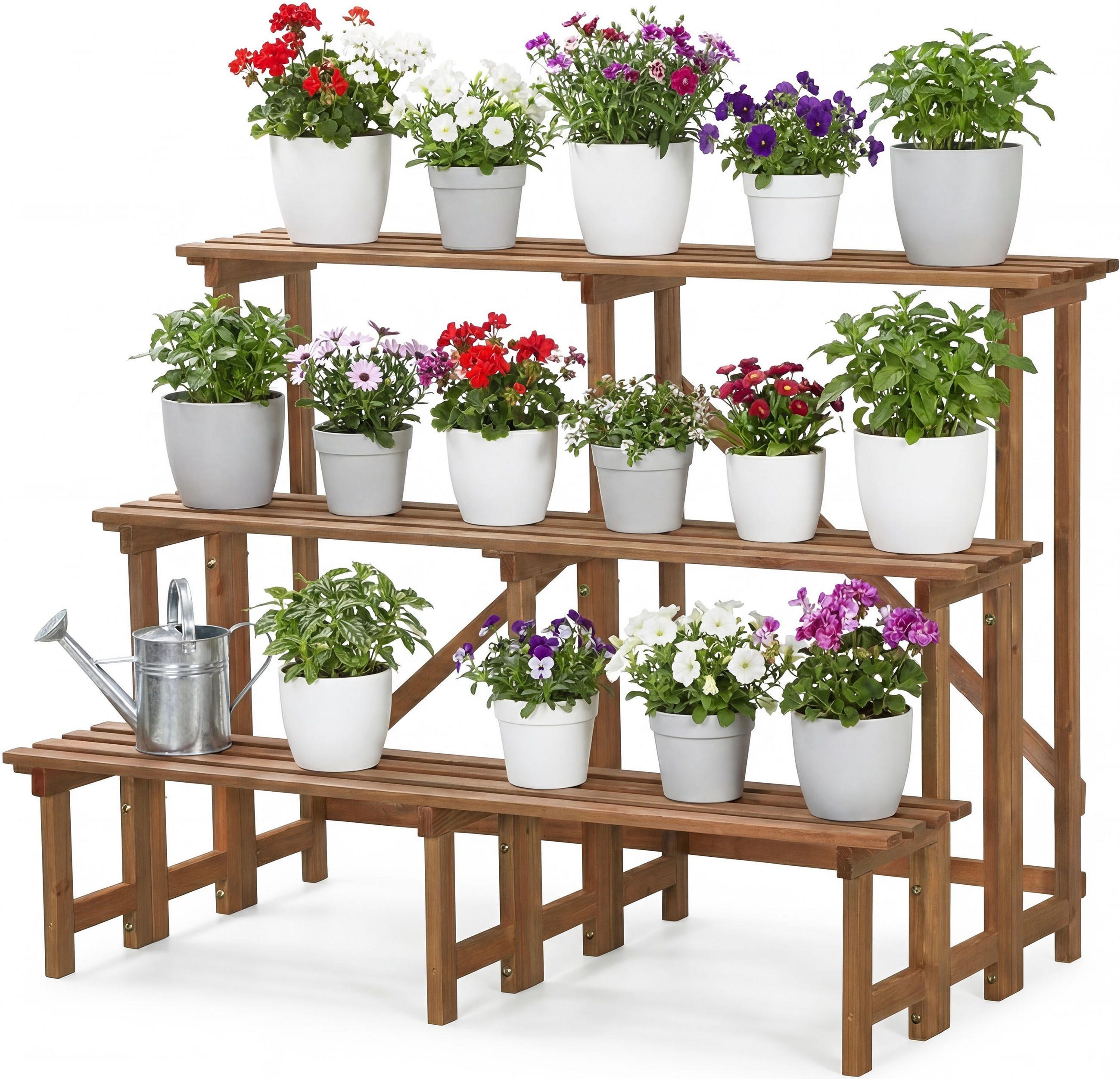 PFLANZENTREPPE Stairy1 - Braun, Holz (110/75/61cm) - needs&wants