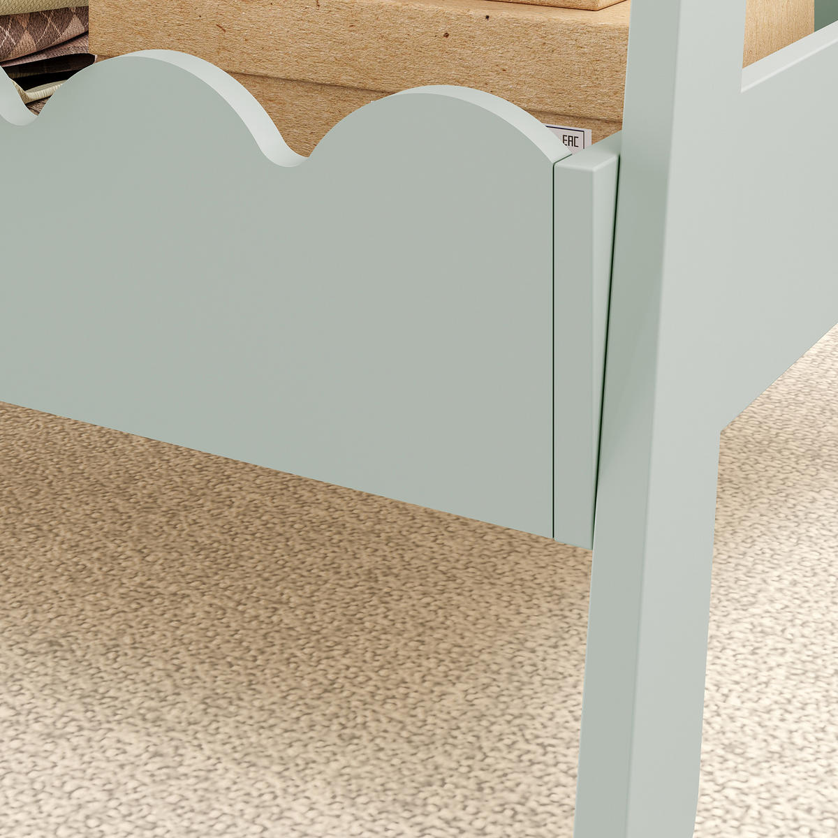 DĚTSKÝ VĚŠÁK NA OBLEČENÍ Vestnes II. - mátově zelená, kompozitní dřevo (66/99/38cm) - [en.casa]