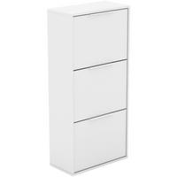 SCHUHSCHRANK Muno mit 3 Türen, weiß - Weiß, Holzwerkstoff (60/130/30cm) - Beautysofa