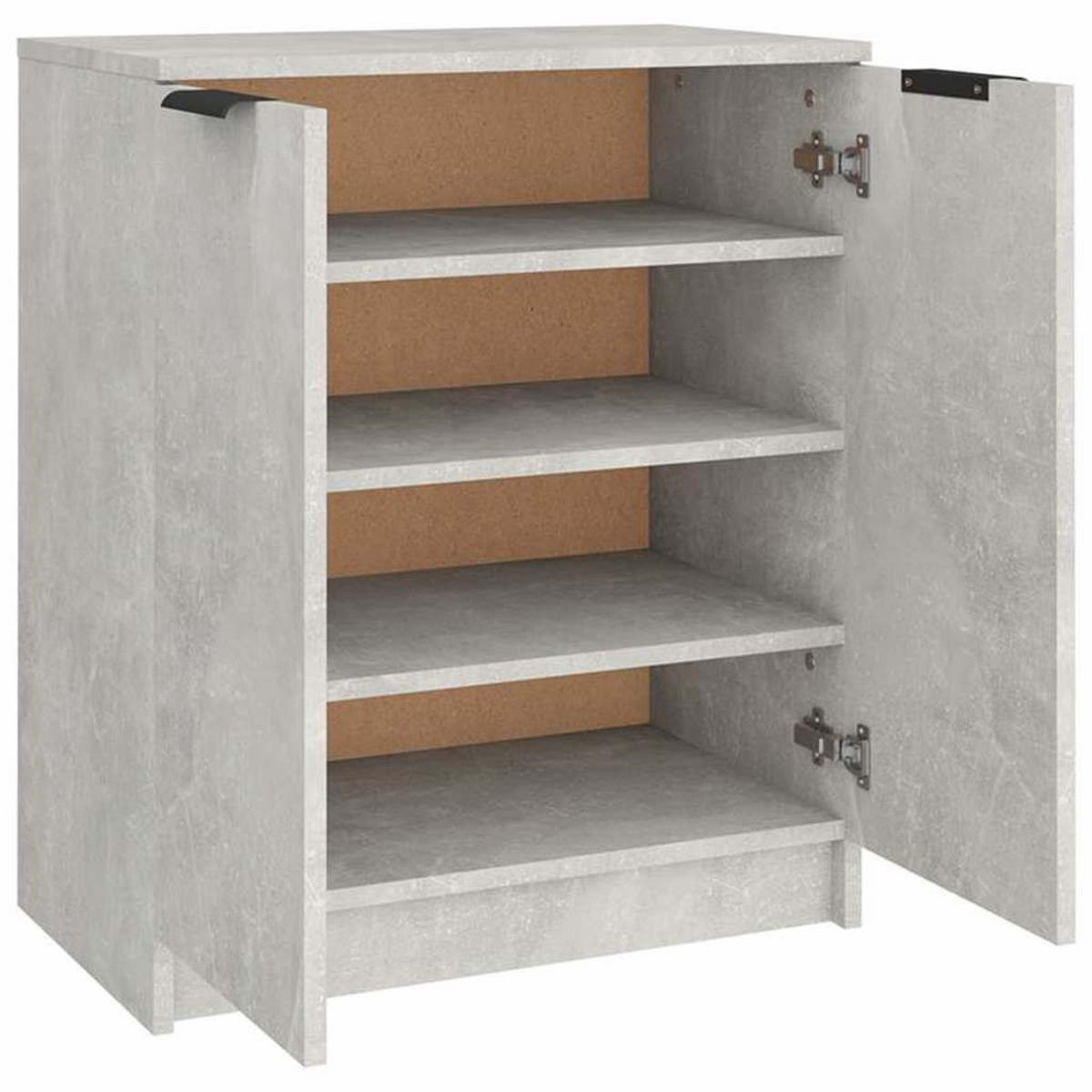 SCHUHSCHRANK Betongrau 59/35/70 Cm Holzwerkstoff - Grau, Holzwerkstoff (35/70/59cm) - vidaXL